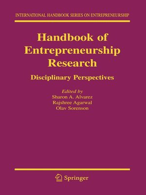 cover image of Handbook of Entrepreneurship Research